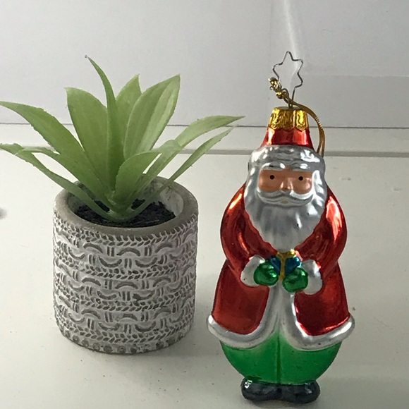 Other - Vintage Blown Glass Santa Claus Christmas Ornament